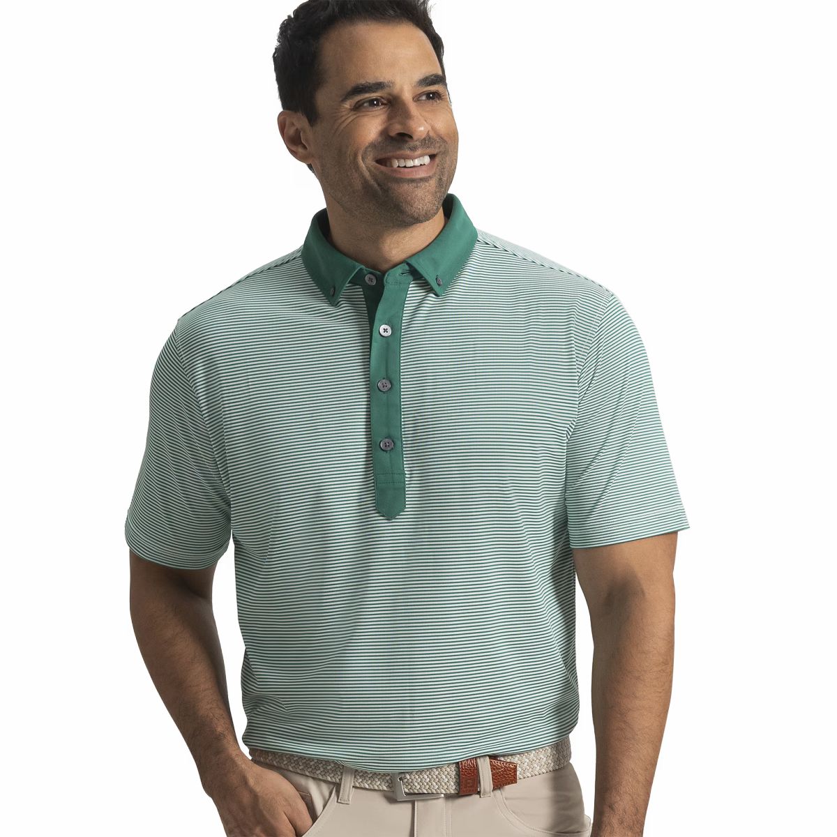 Men FootJoy Feeder Stripe Pique