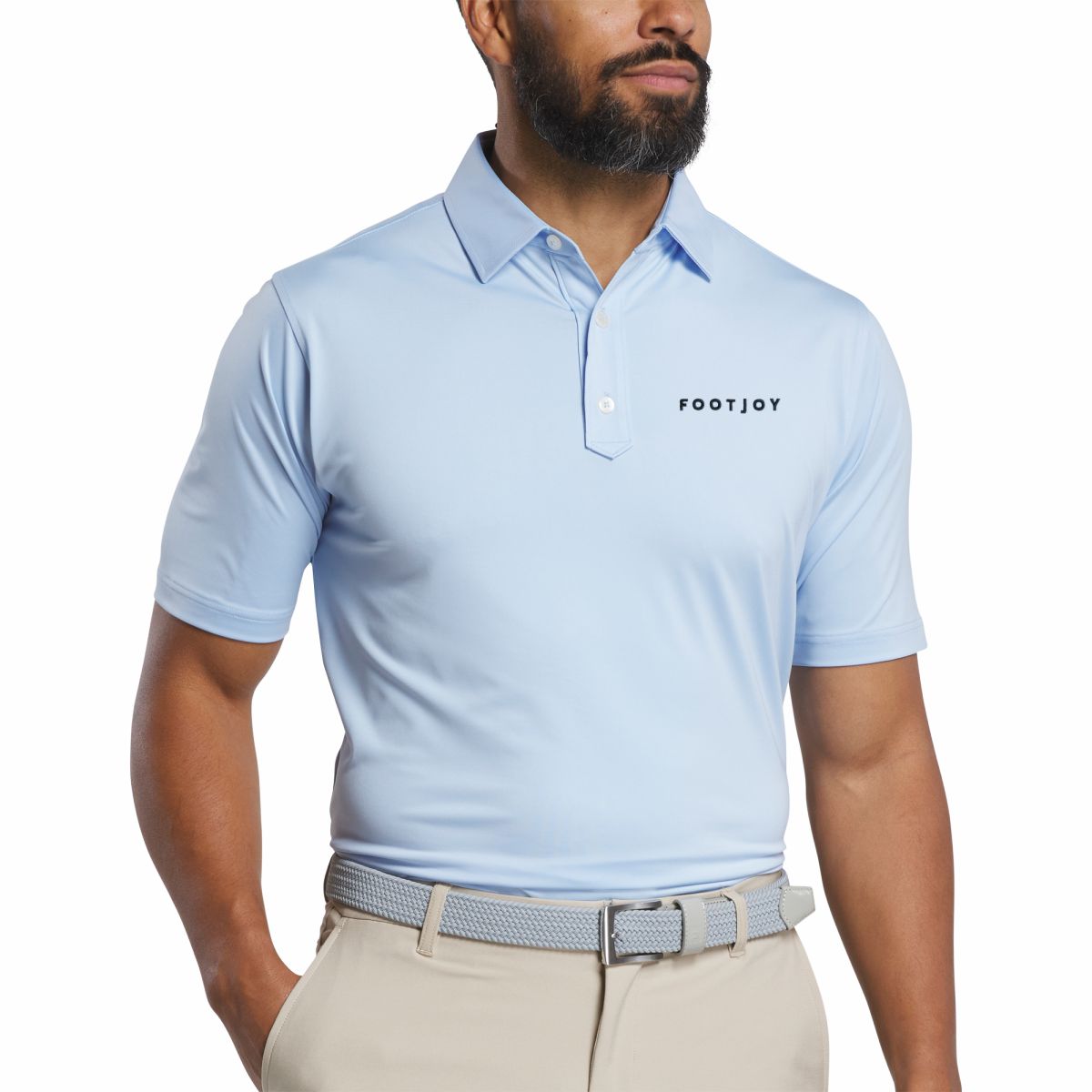 Men FootJoy Wordmark Solid Lisle