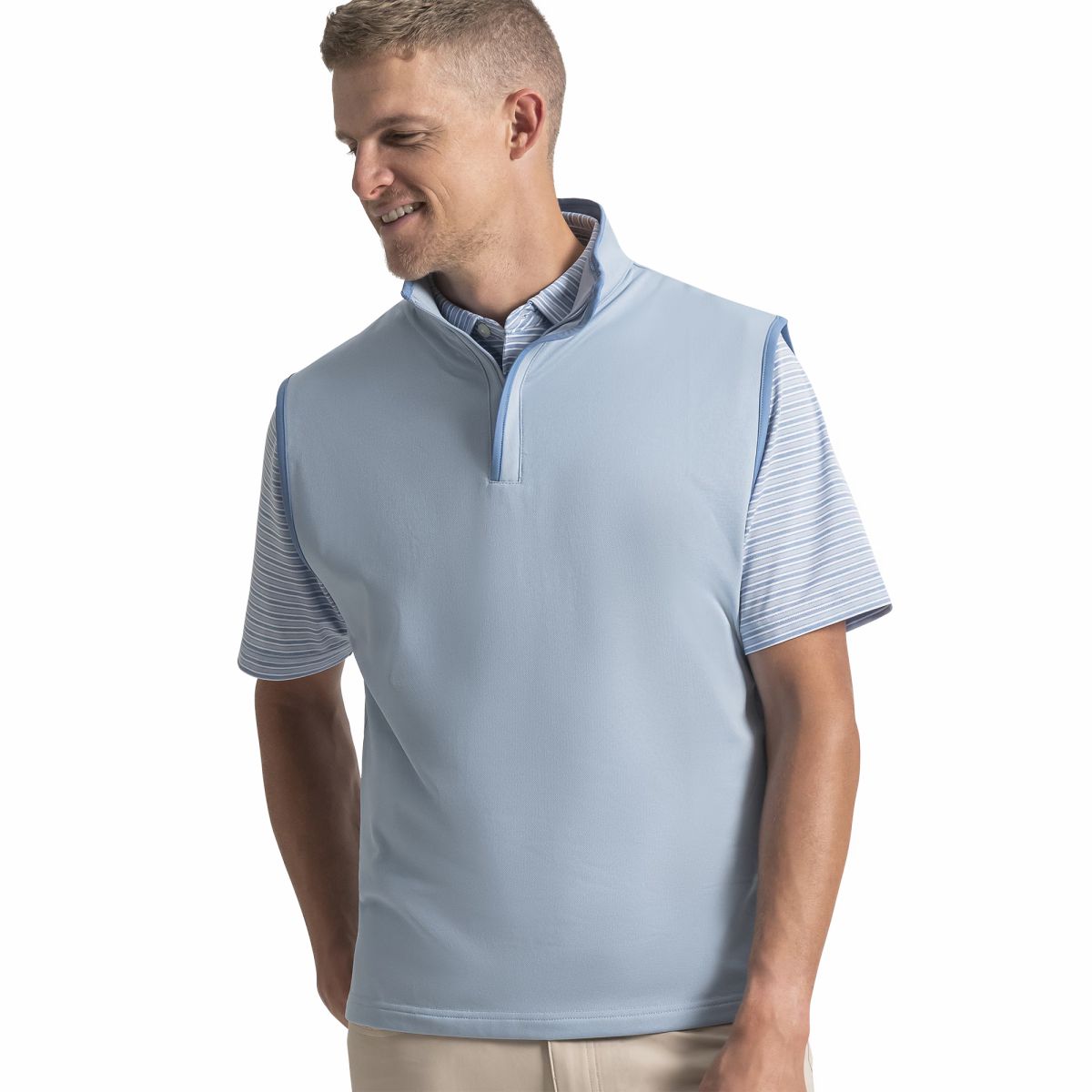 Men FootJoy Brushed Back Vest Pique