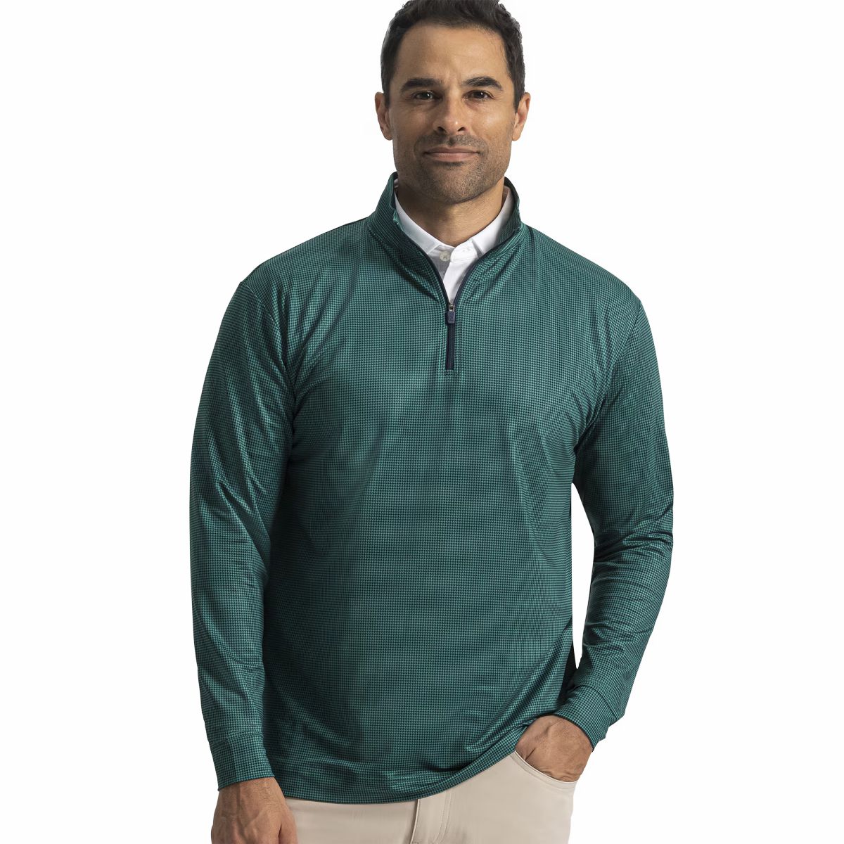 Men FootJoy Houndstooth Geo Mid-Layer