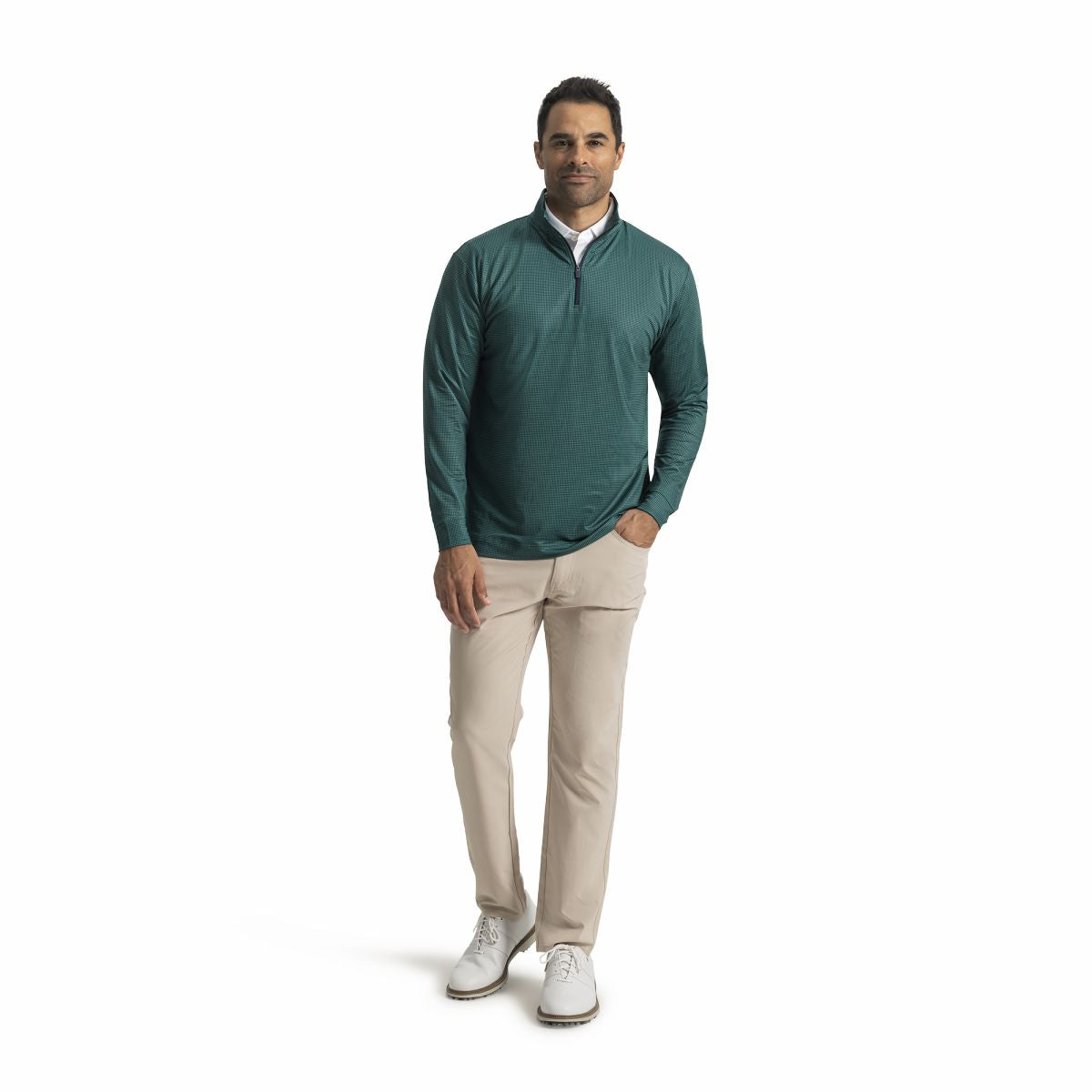 Men FootJoy Houndstooth Geo Mid-Layer