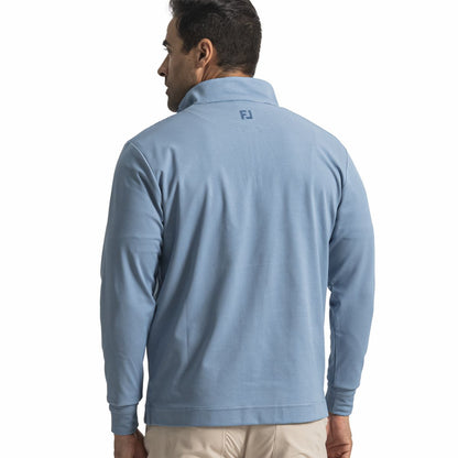 Men FootJoy Quarter-Zip Ottoman Stripe Knit