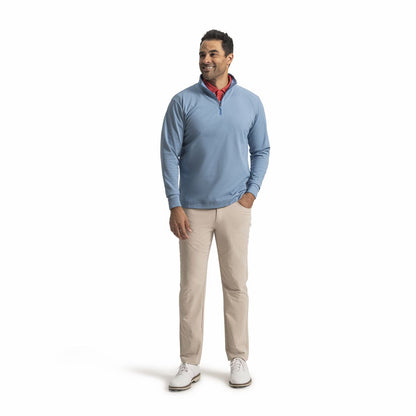 Men FootJoy Quarter-Zip Ottoman Stripe Knit