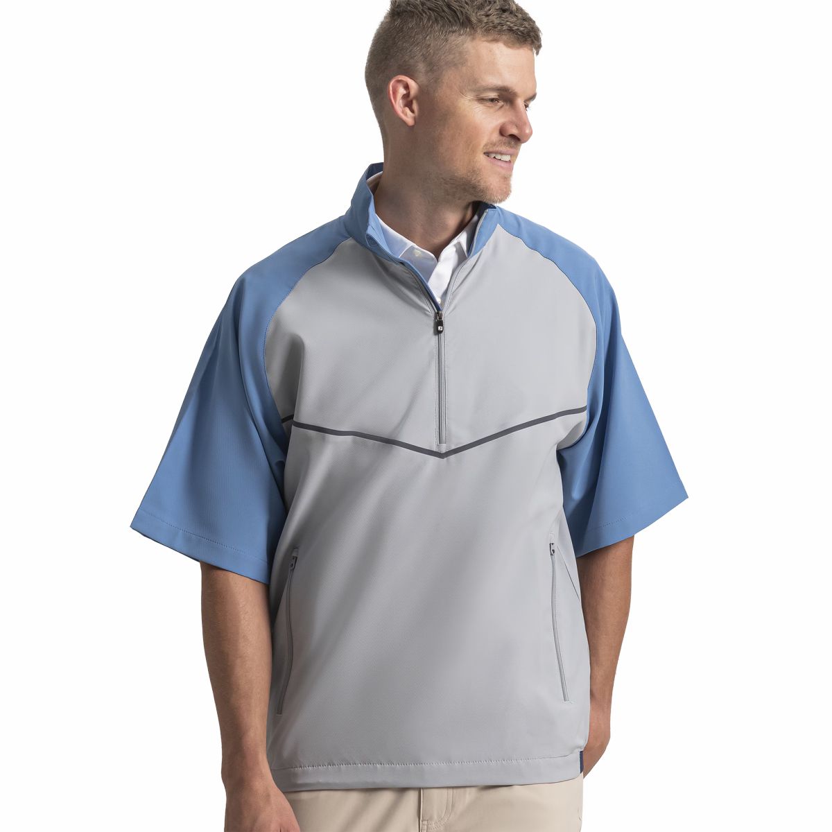 Men FootJoy Zephyr Short Sleeve Windshirt