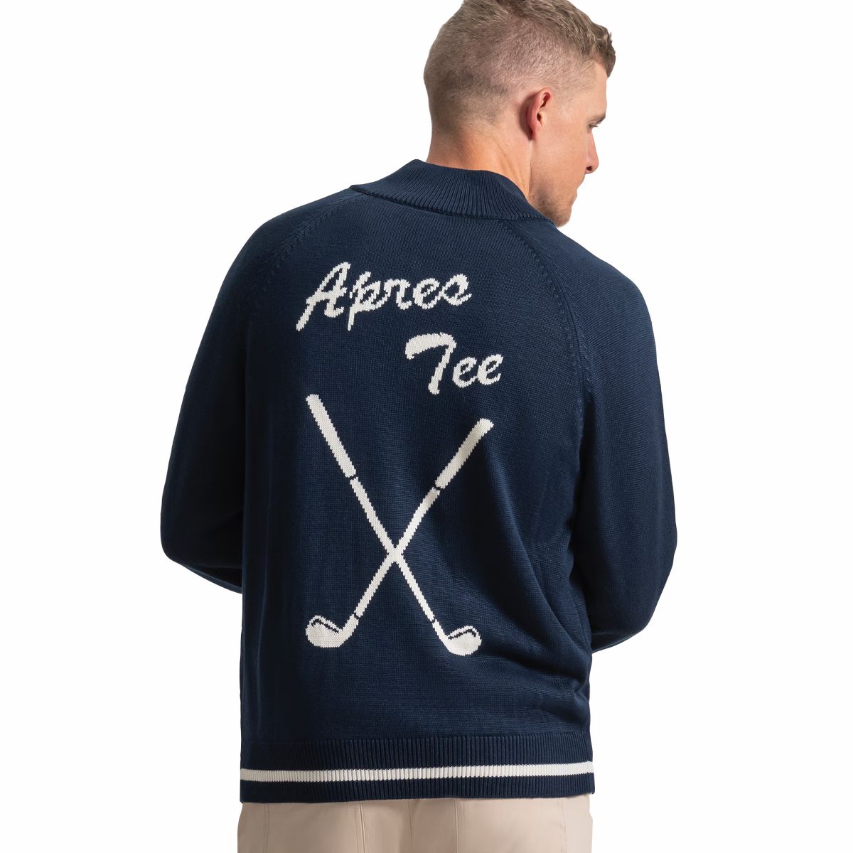 Men FootJoy Après Tee Knit Full-Zip Sweater