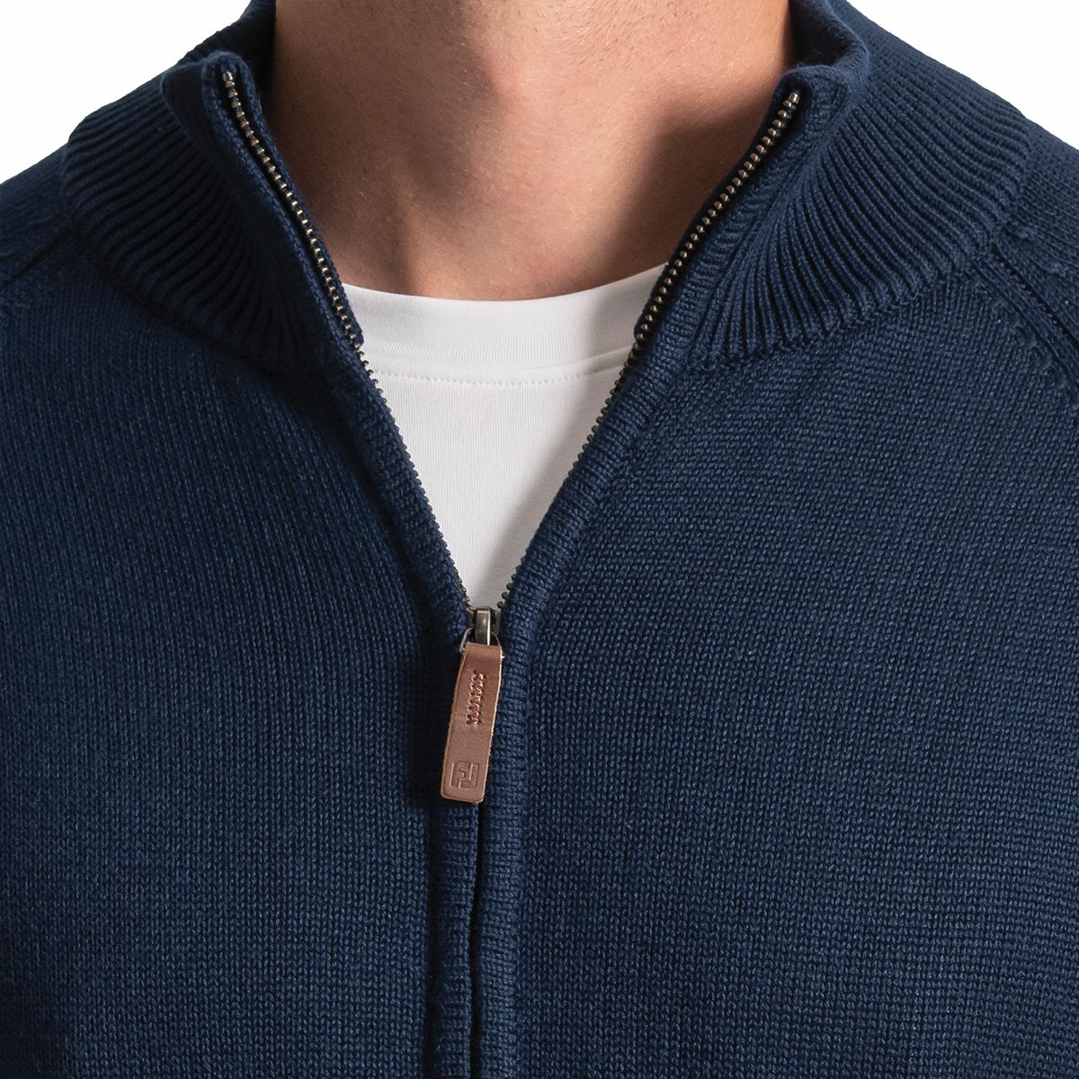 Men FootJoy Après Tee Knit Full-Zip Sweater