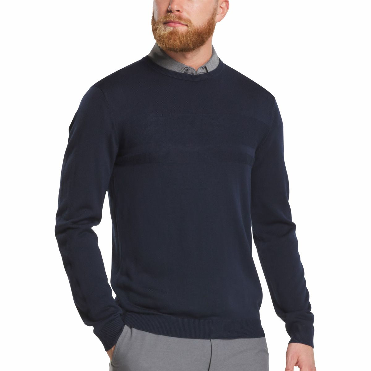 Men FootJoy Tonal Block Crewneck Sweater