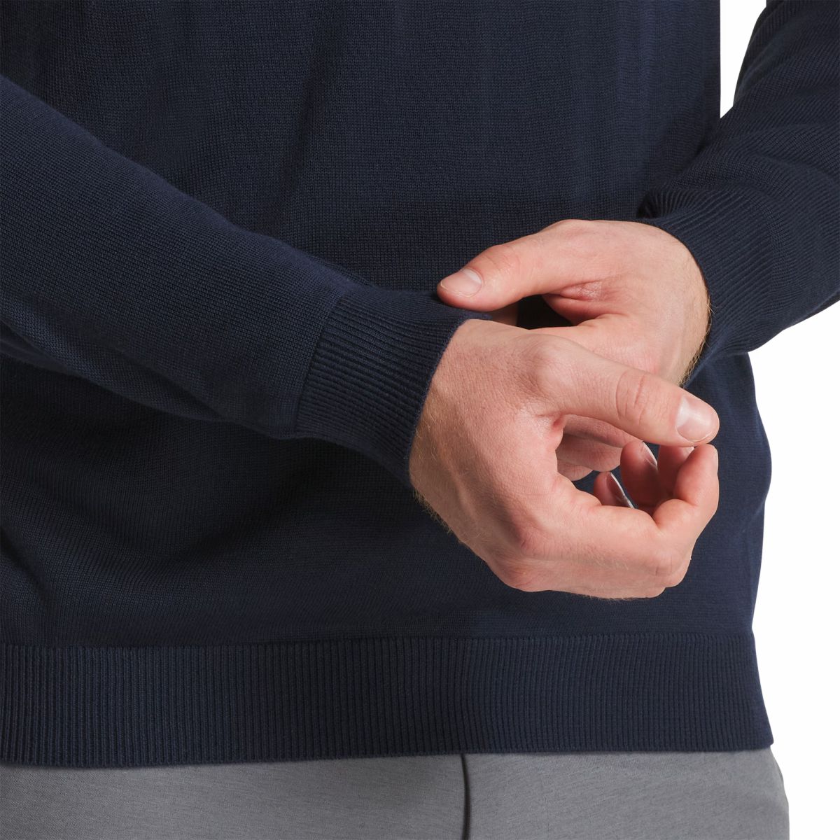 Men FootJoy Tonal Block Crewneck Sweater