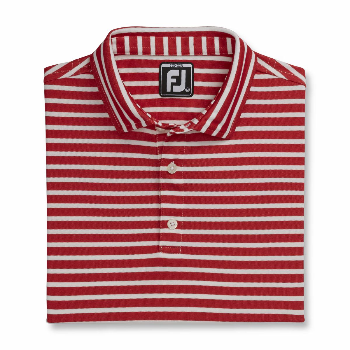 Men FootJoy Striped Pique Self Collar Junior