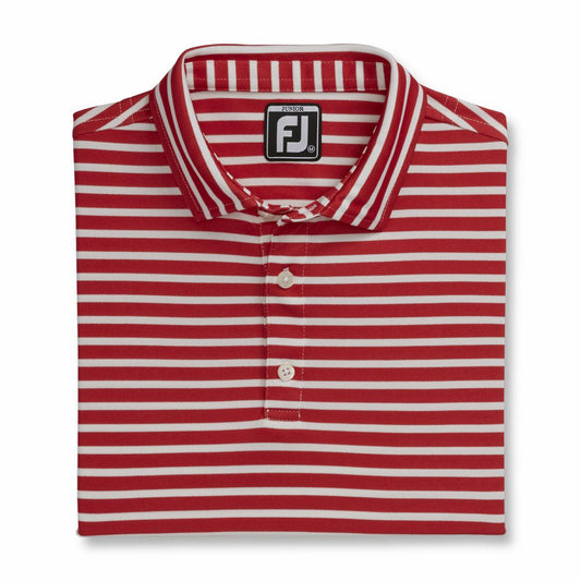 Men FootJoy Striped Pique Self Collar Junior