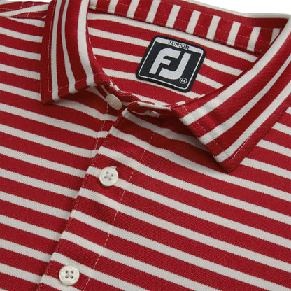 Men FootJoy Striped Pique Self Collar Junior