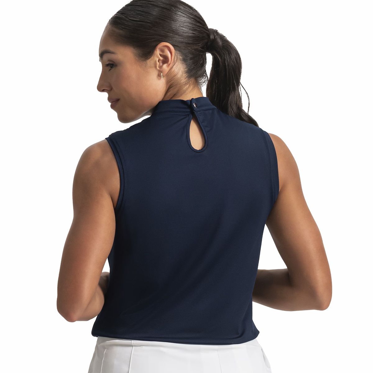 Women FootJoy Keyhole Mock Neck Tank Women