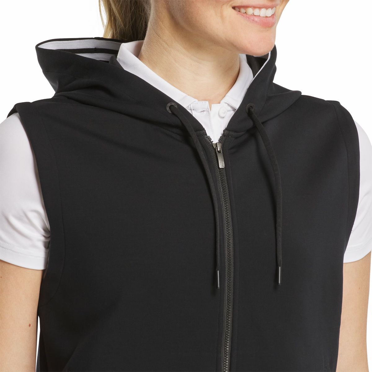 Women FootJoy Full-Zip Hoodie Vest Women-Previous Season Style