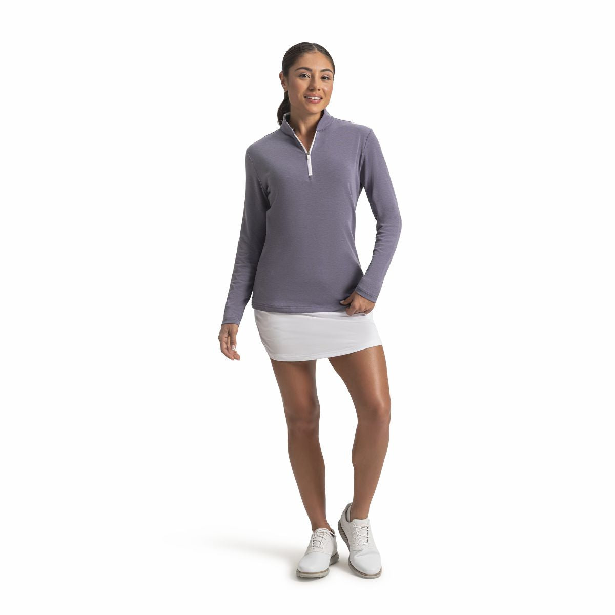 Women FootJoy Quarter-Zip Blade Collar Mid-Layer Women