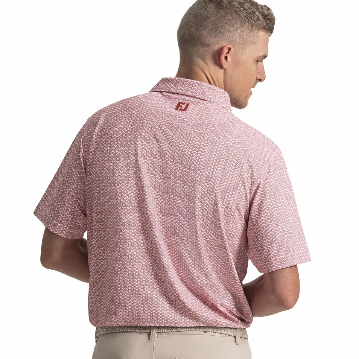 Men FootJoy Scallop Geo Pique