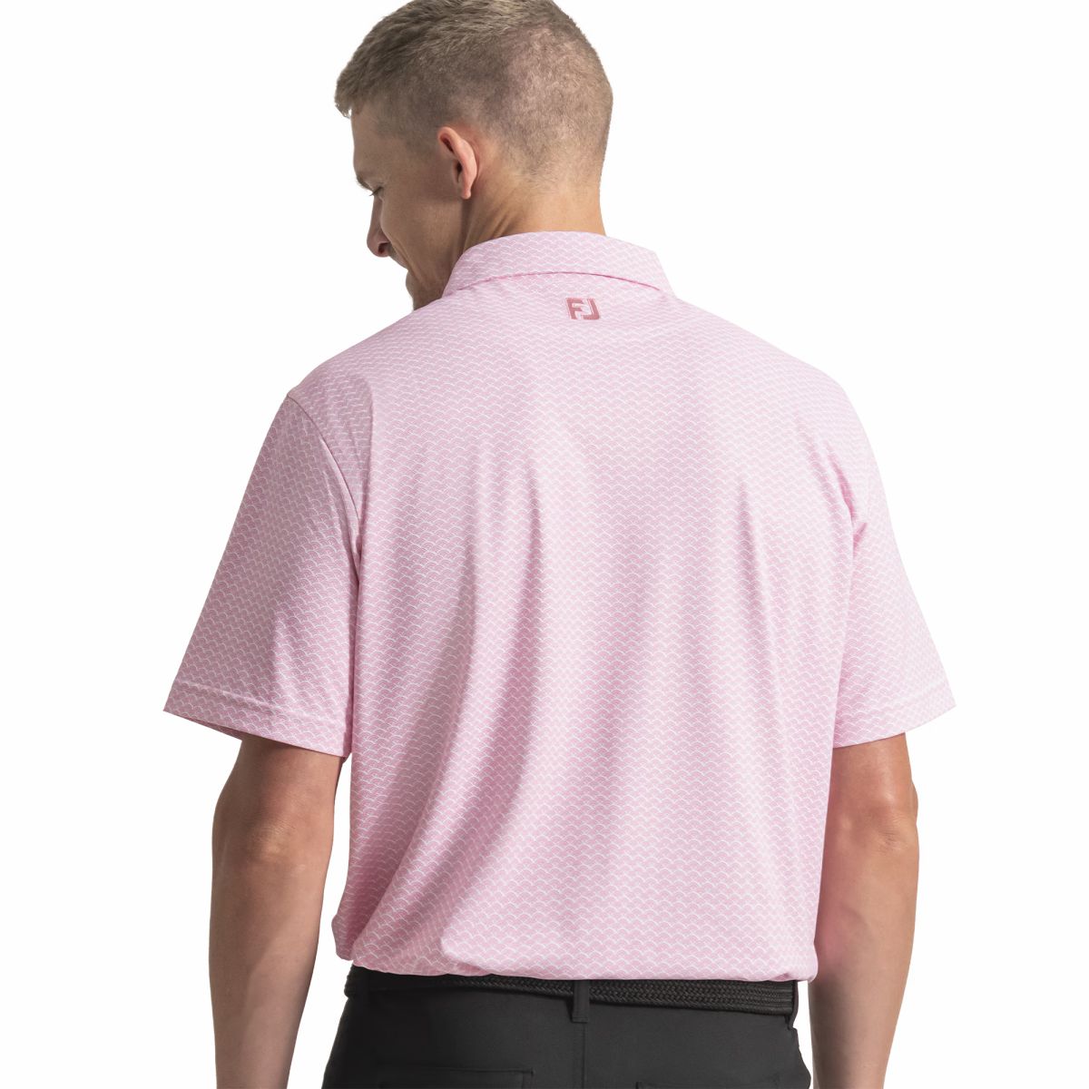 Men FootJoy Scallop Geo Pique