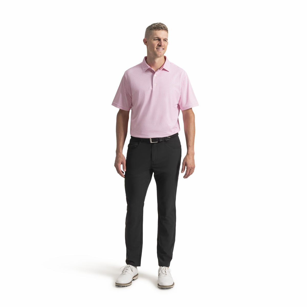 Men FootJoy Scallop Geo Pique