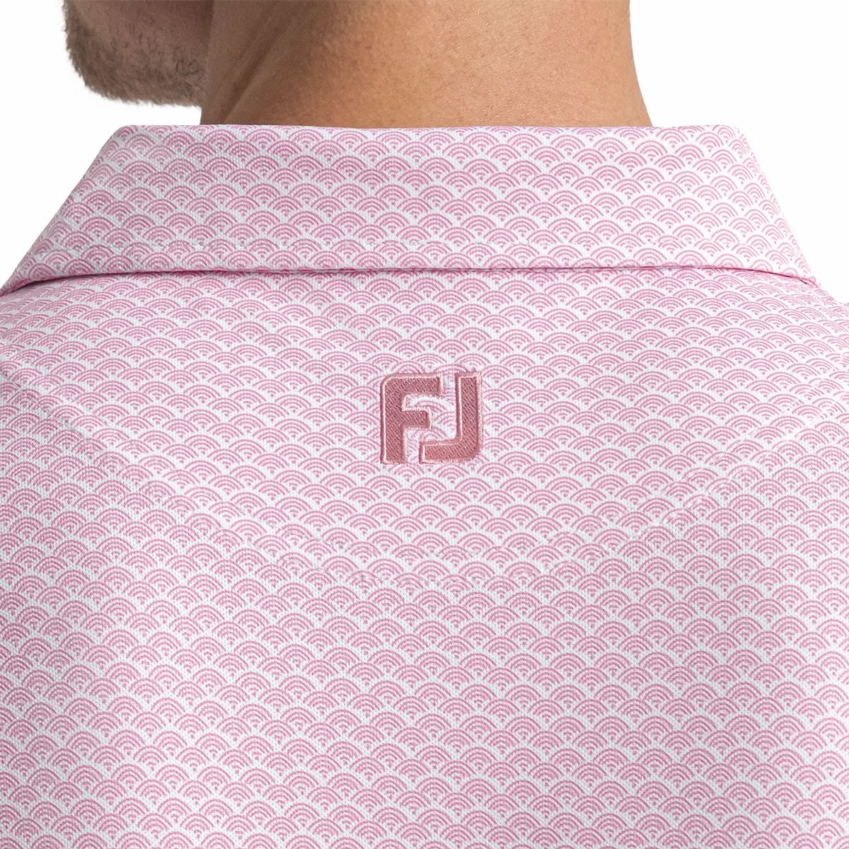 Men FootJoy Scallop Geo Pique