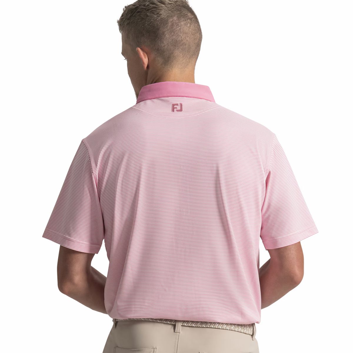 Men FootJoy Feeder Stripe Pique