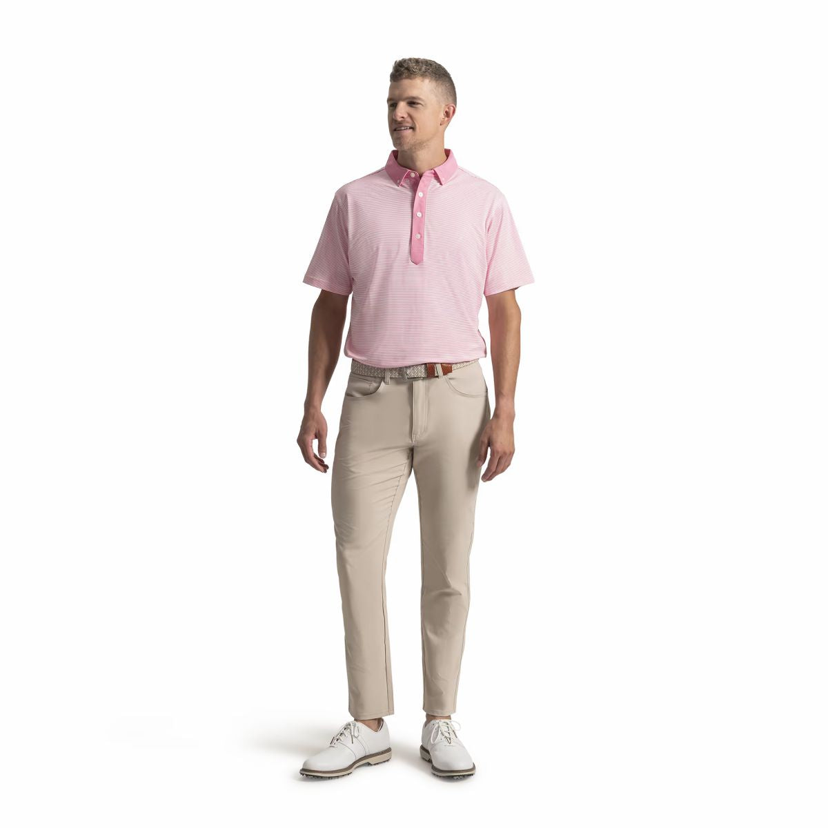 Men FootJoy Feeder Stripe Pique
