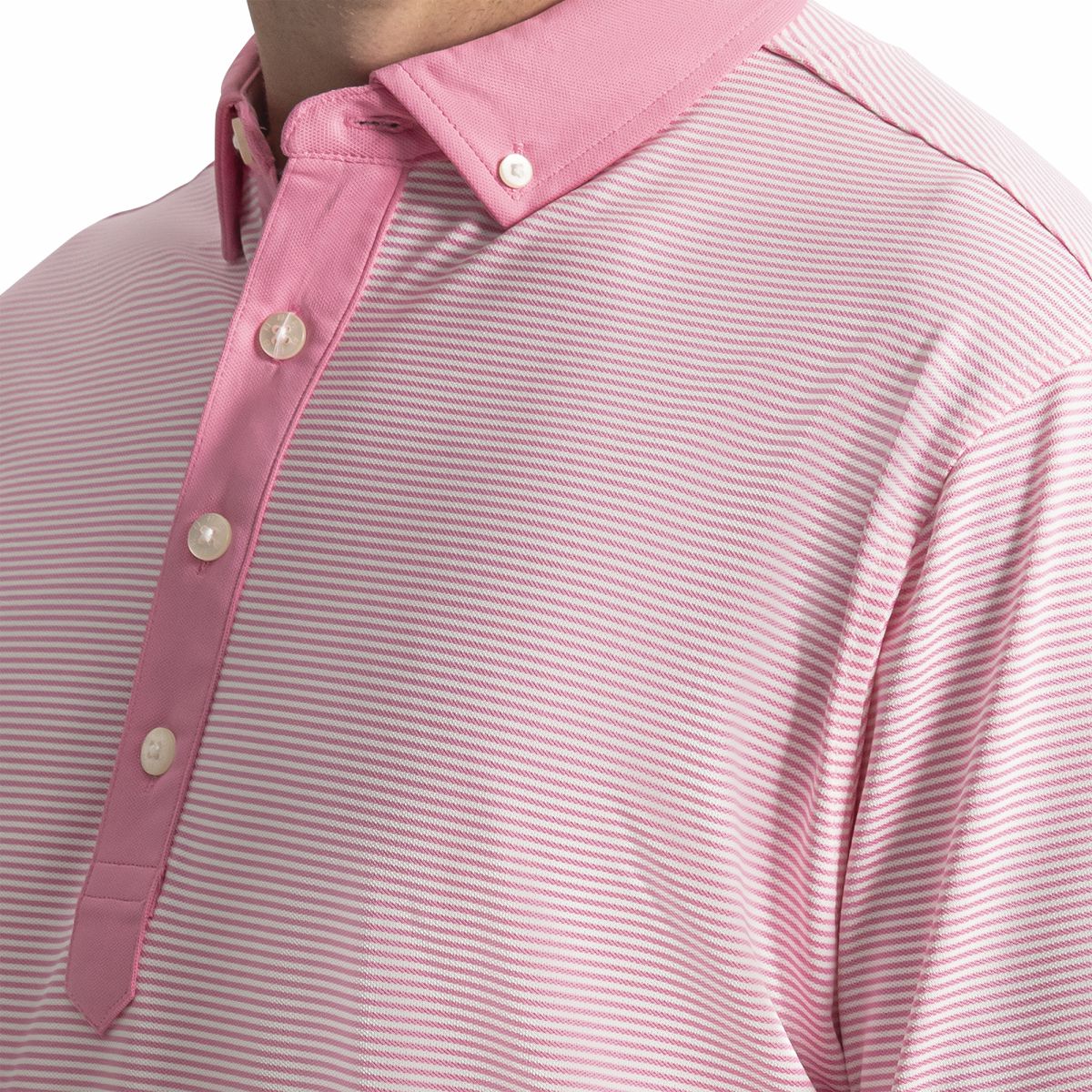 Men FootJoy Feeder Stripe Pique