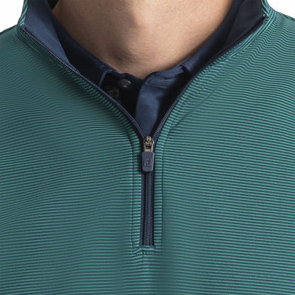 Men FootJoy Quarter-Zip Ottoman Stripe Knit
