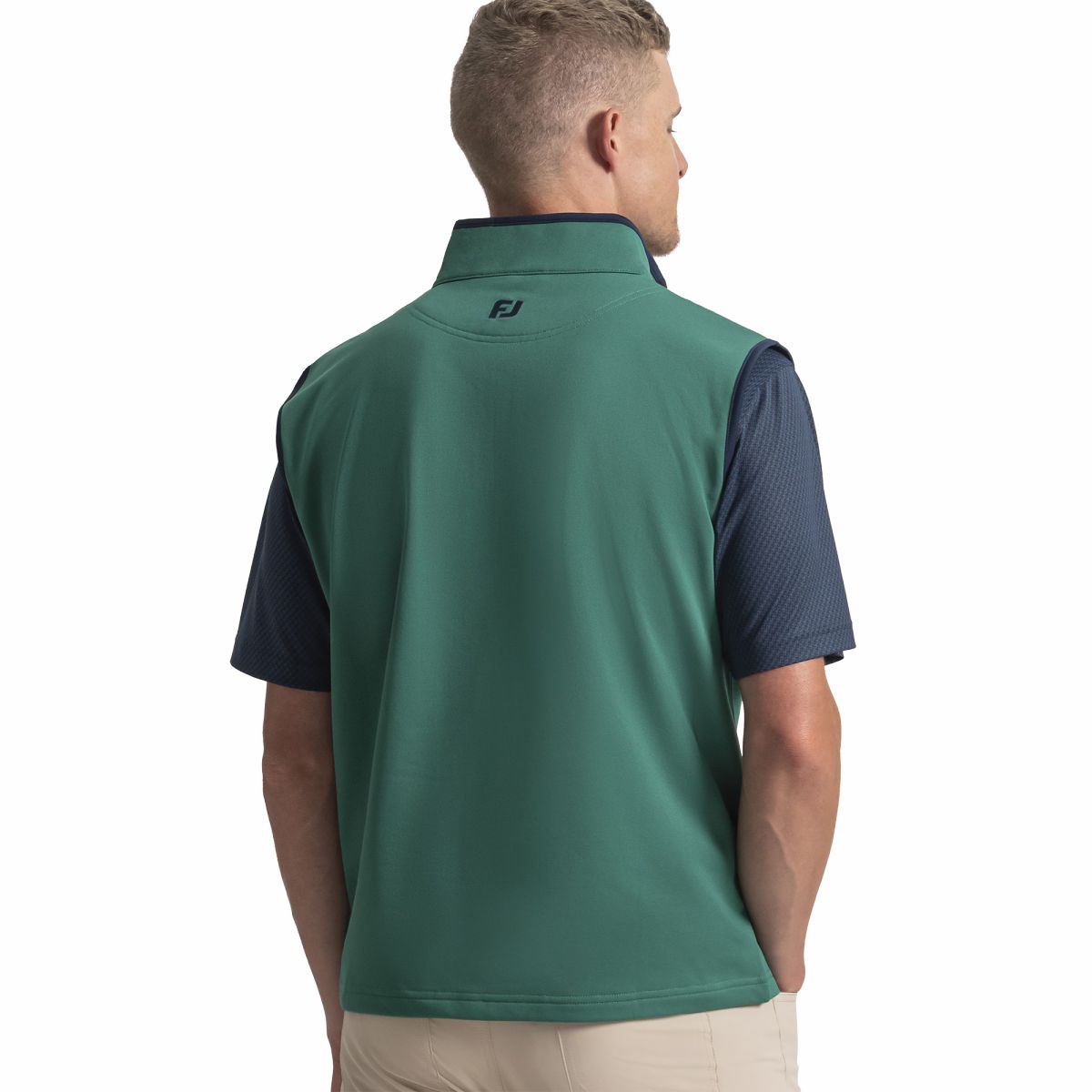 Men FootJoy Brushed Back Vest Pique