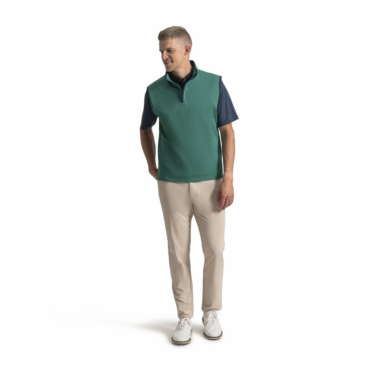 Men FootJoy Brushed Back Vest Pique